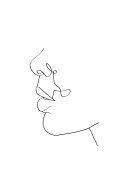 Face Profile Line Art | Luo oma juliste