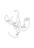 Three Faces Line Art | Luo oma juliste