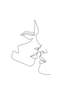 Couple Kissing Sketch | Luo oma juliste