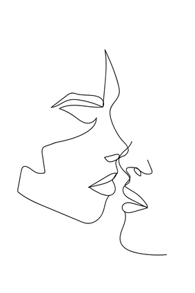Couple Kissing Sketch