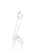 Holding Hands Line Art | Luo oma juliste