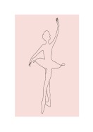Pink Ballerina Dancing | Luo oma juliste
