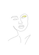 Abstract Face With Yellow Eyeshadow | Luo oma juliste