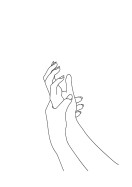 Two Hands Line Art | Luo oma juliste