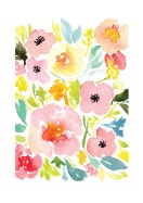 Flowers Watercolor Art | Luo oma juliste