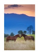 Horses In Mountain Landscape | Luo oma juliste