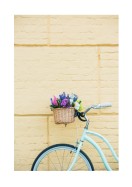 Bicycle With Flowers In Basket | Luo oma juliste
